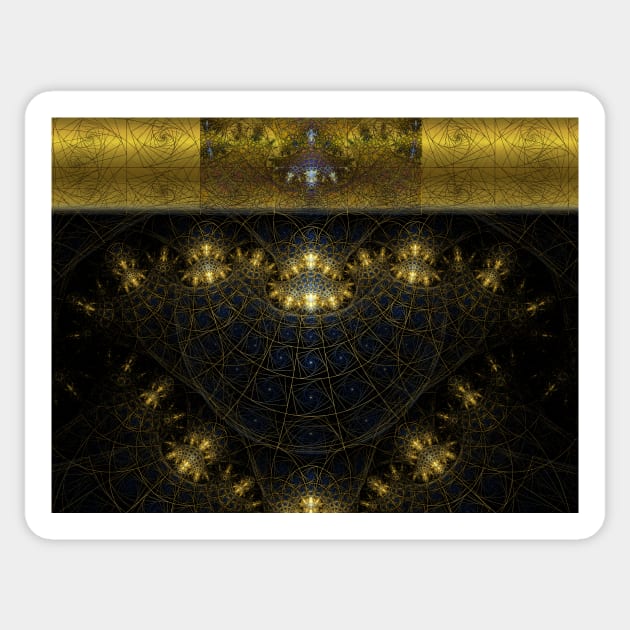 Golden Circuitry Sticker by barrowda